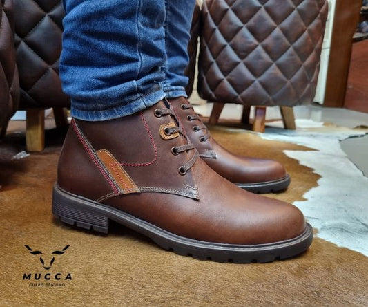 bota en cuero para hombre color marcel rockland coñag 958