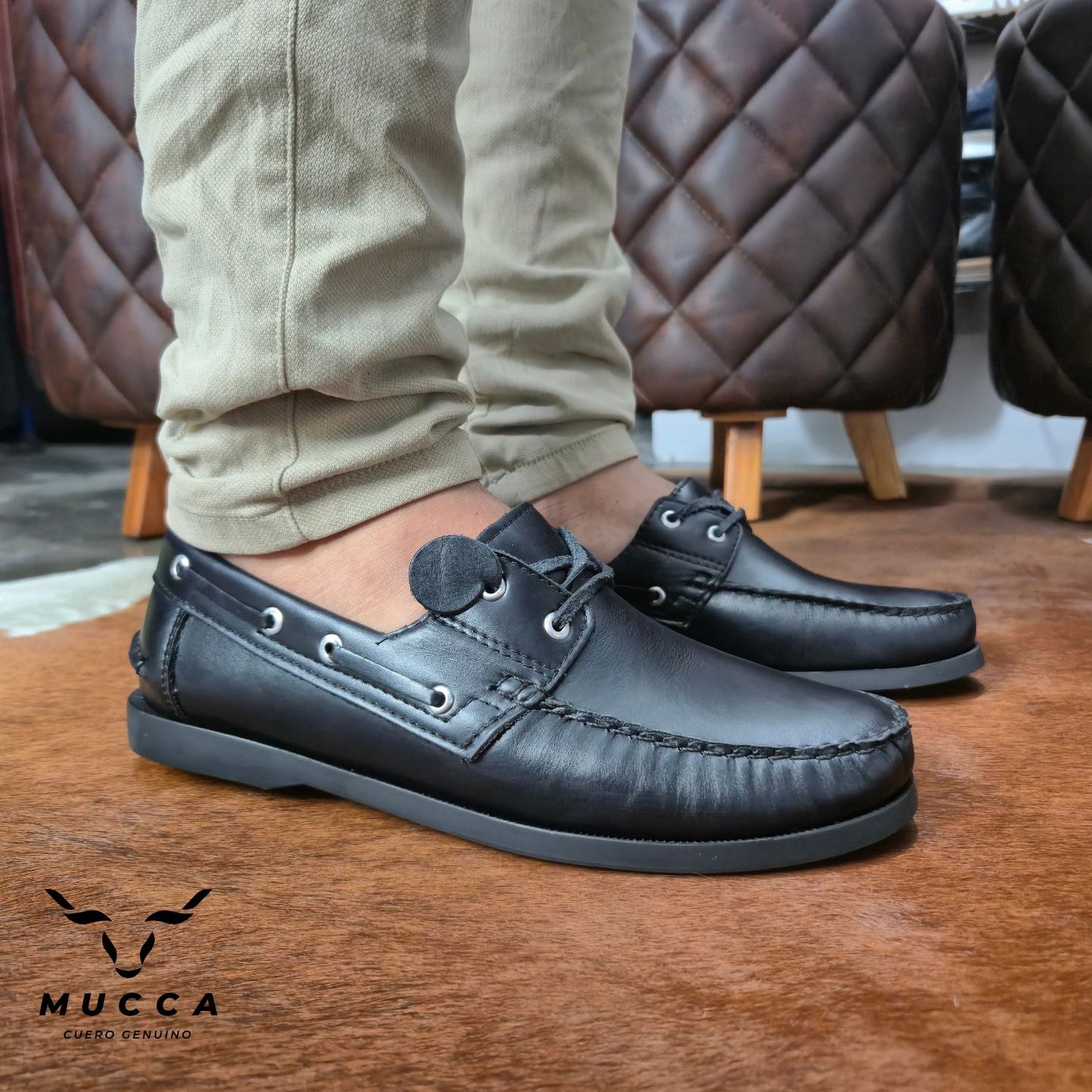 zapato mocasin Apache sperry nautico para hombre color versalles negro 731