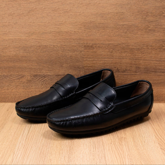 Zapato mocasín Apache pegado para hombre color versalles negro 550 p
