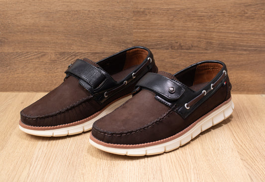 mocasin Apache sperry nautico eva para hombre color nobuck choco xversalles negro 532