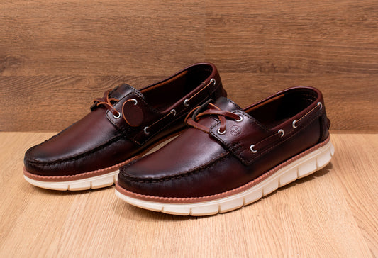 zapato mocasin Apache sperry nautico cleper para hombre color versalles coñag difuminado 531