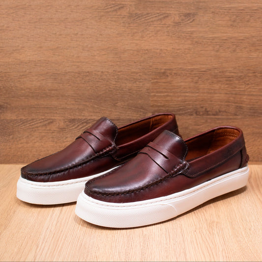 Mocasín Apache sperry náutico eva para hombre color versalles coñac difuminado eva 550