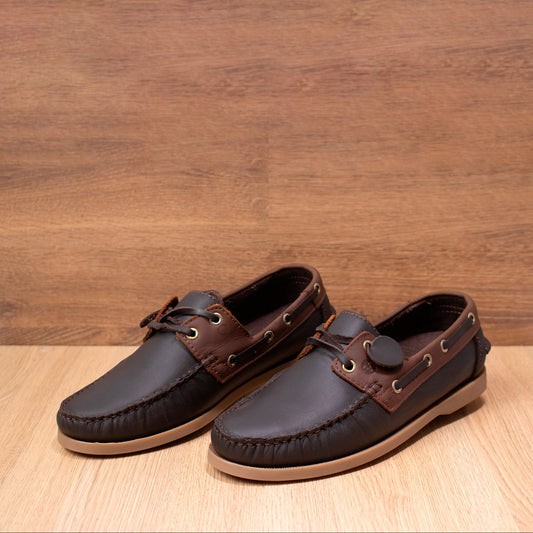 zapato mocasin Apache sperry nautico para hombre color toledo cafe x toledo miel 731