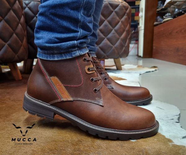 bota en cuero para hombre color marcel rockland coñag 958