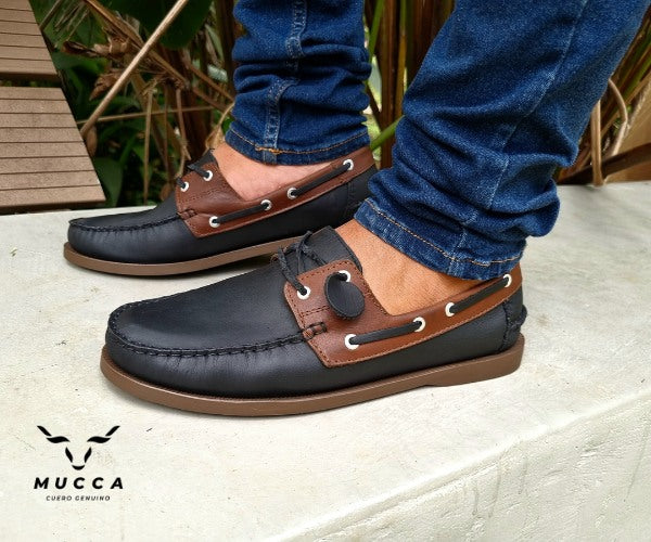 zapato mocasin Apache sperry nautico para hombre color toledo negro x toledo miel 731