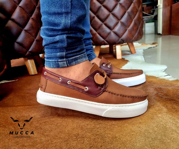 zapato mocasin Apache sperry nautico eva para hombre color rustico coñag eva 531