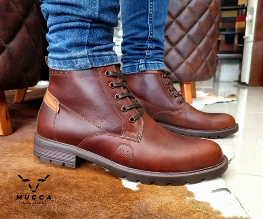 bota en cuero para hombre color hamton coñag 951