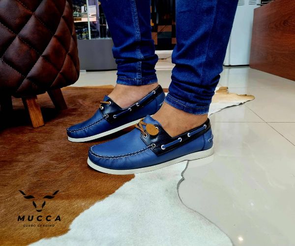 zapato mocasin Apache sperry nautico para hombre color rustico azul x versalles negro 731