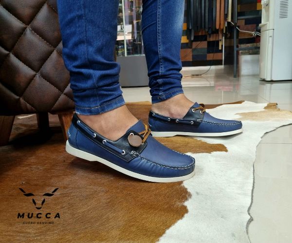 zapato mocasin Apache sperry nautico para hombre color rustico azul x versalles negro 731