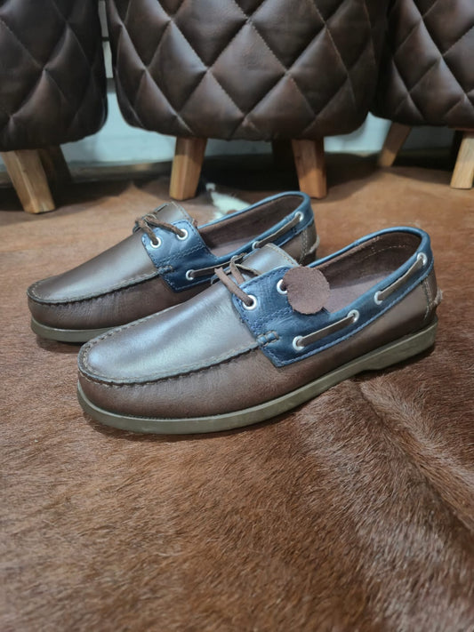 zapato mocasin Apache sperry nautico para hombre color traslucio cafe x azul 731
