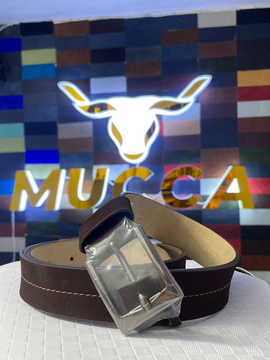 CORREA NOBUCK CHOCO 1 COSTURA INTERNA
