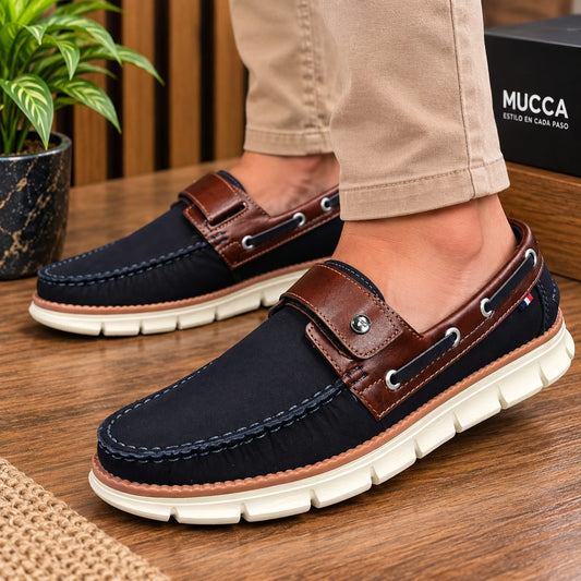 mocasin Apache sperry nautico eva para hombre color nobuck azul x versalles coñag 532