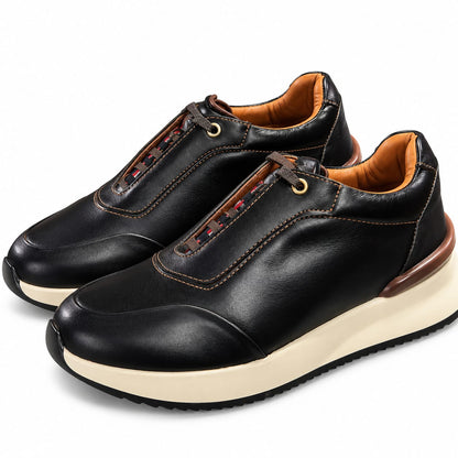 Zapato tenis deportivo en cuero para hombre color  versalles cafe 2003