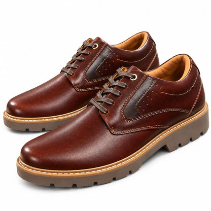 zapato casual en cuero para hombre color versalles coñag 3002