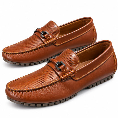 zapato mocasin Apache pegado  para hombre color miel x placa 661 P