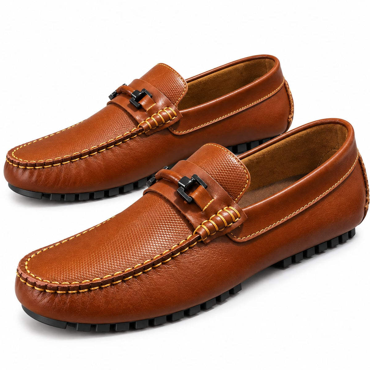 zapato mocasin Apache enchasado para hombre color miel x placa 661