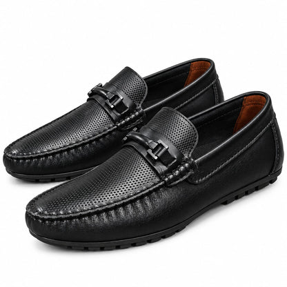 zapato mocasin Apache pegado  para hombre color versalles negrox placa diamante 661p