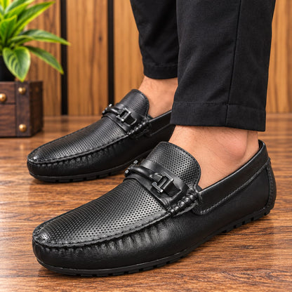 zapato mocasin Apache pegado  para hombre color versalles negrox placa diamante 661p