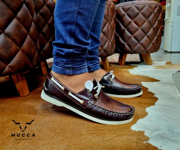 zapato mocasin Apache sperry nautico para hombre color cafe x blanco 731
