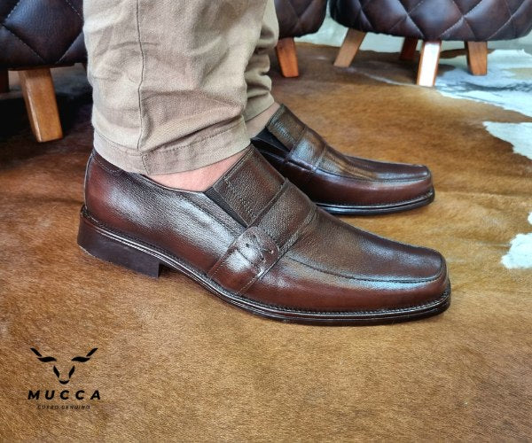 zapato clasico en cuero para hombre color casalin cafe 1384