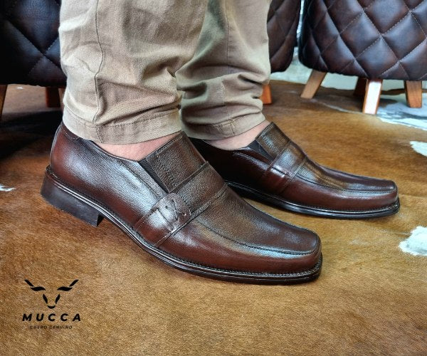 zapato clasico en cuero para hombre color casalin cafe 1384