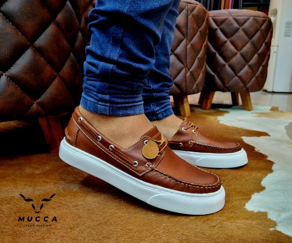 zapato mocasin Apache sperry nautico eva para hombre color sheraton miel  531