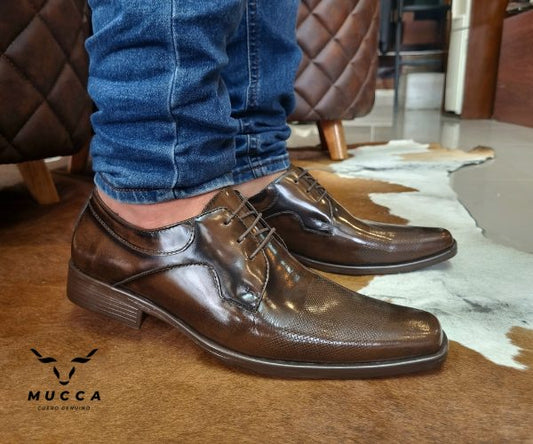 zapato clasico en cuero para hombre color amadeo cafe 1702
