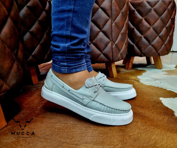 zapato mocasin Apache sperry nautico eva para hombre color gris roca eva 531