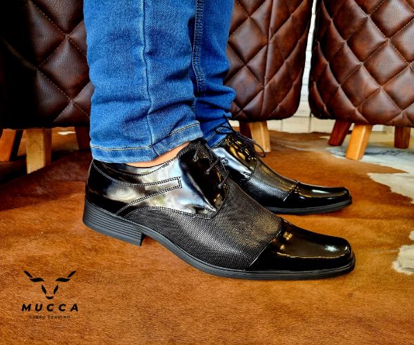zapato clasico en cuero para hombre color anteraz negro 726