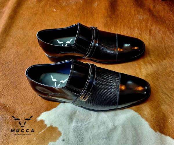 zapato clasico en cuero para hombre color negro 159