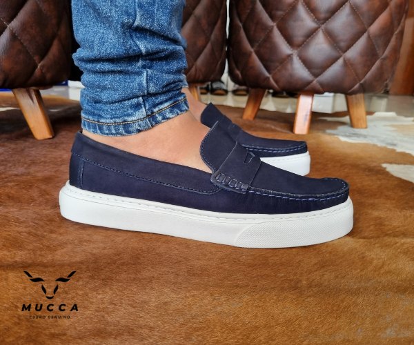 zapato mocasin Apache sperry nautico eva para hombre color nobuck azul eva 550