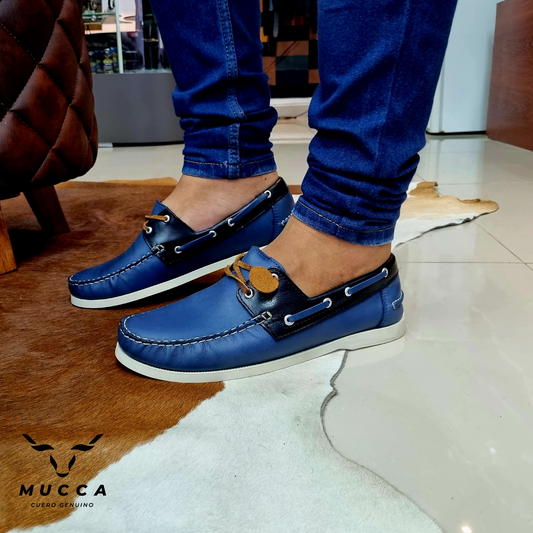 zapato mocasin Apache sperry nautico para hombre color rustico azul x versalles negro 731