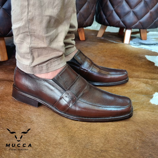 zapato clasico en cuero para hombre color casalin cafe 1384