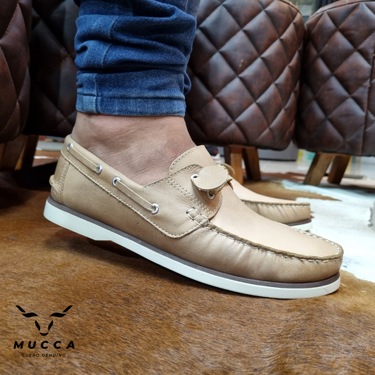 zapato mocasin Apache sperry nautico para hombre color rustico beis 732