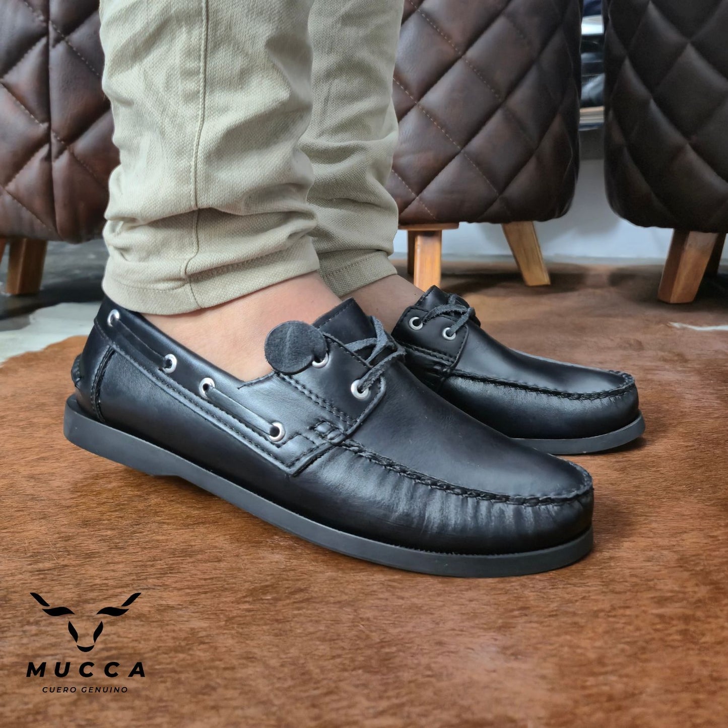 zapato mocasin Apache sperry nautico para hombre color versalles negro 731