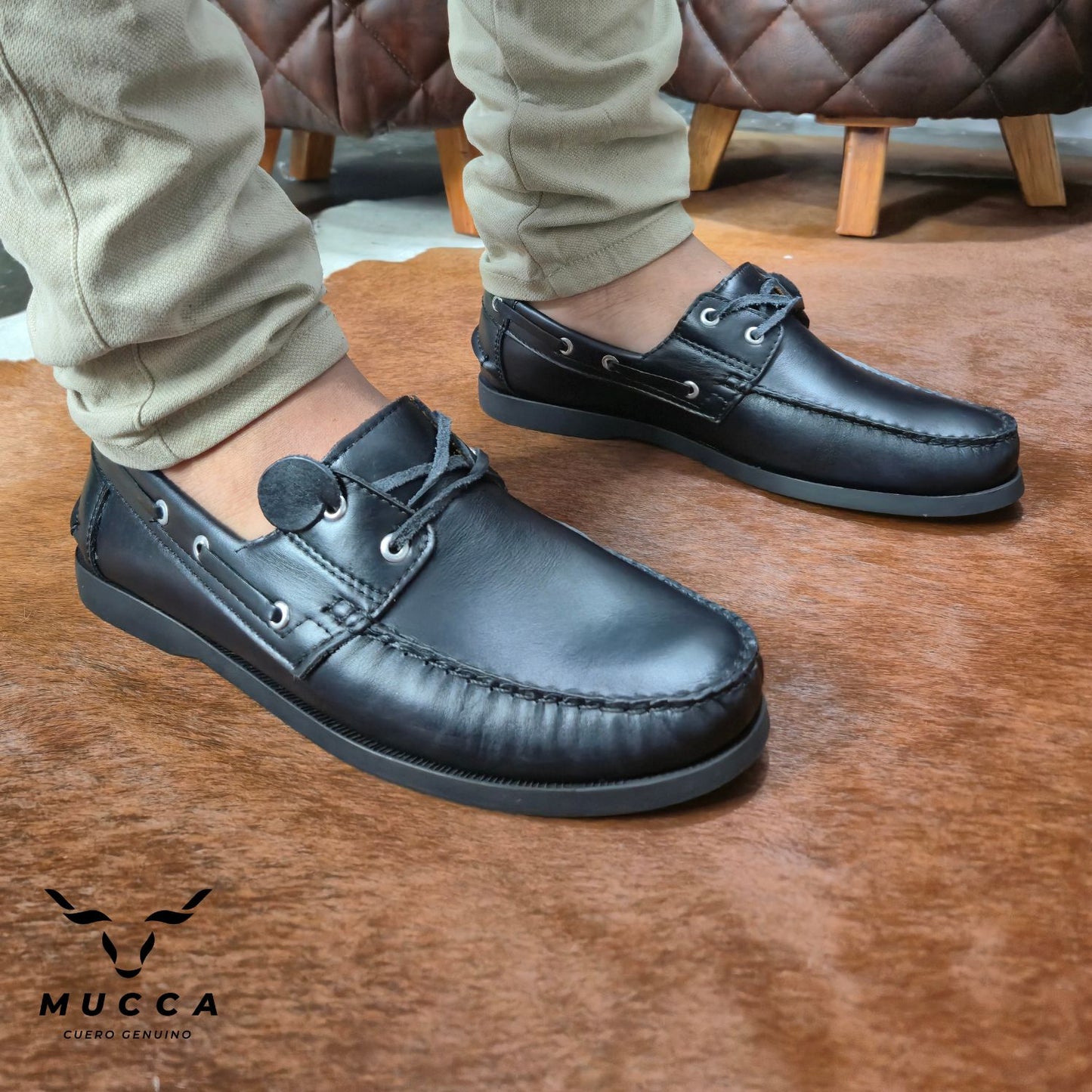 zapato mocasin Apache sperry nautico para hombre color versalles negro 731