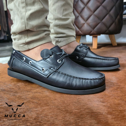 zapato mocasin Apache sperry nautico para hombre color versalles negro 731