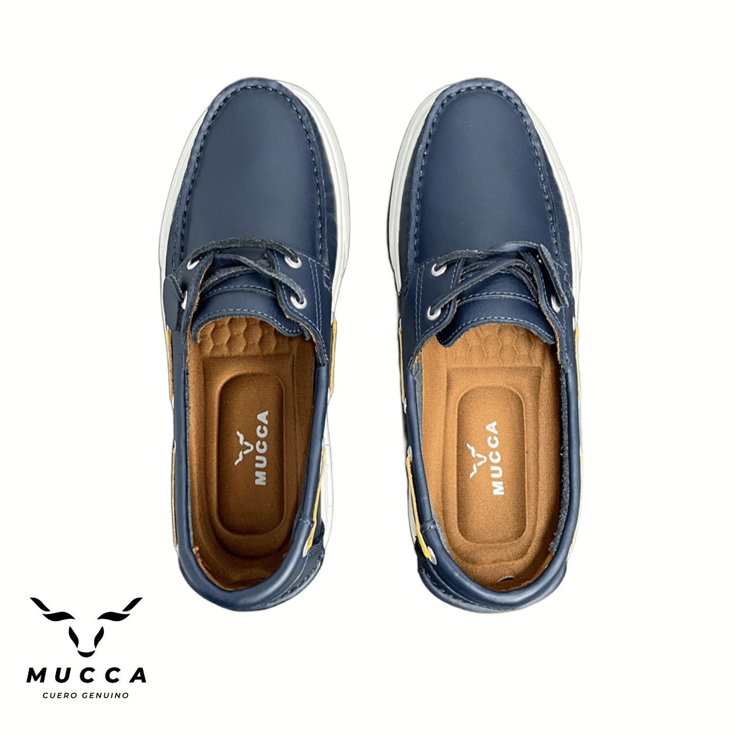zapato mocasin Apache sperry nautico eva para hombre color sheraton azul x amarillo eva 531