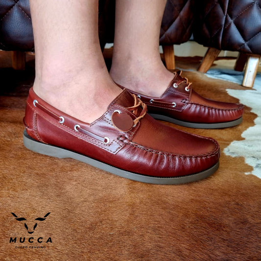zapato mocasin Apache sperry nautico para hombre color versalles coñag 731
