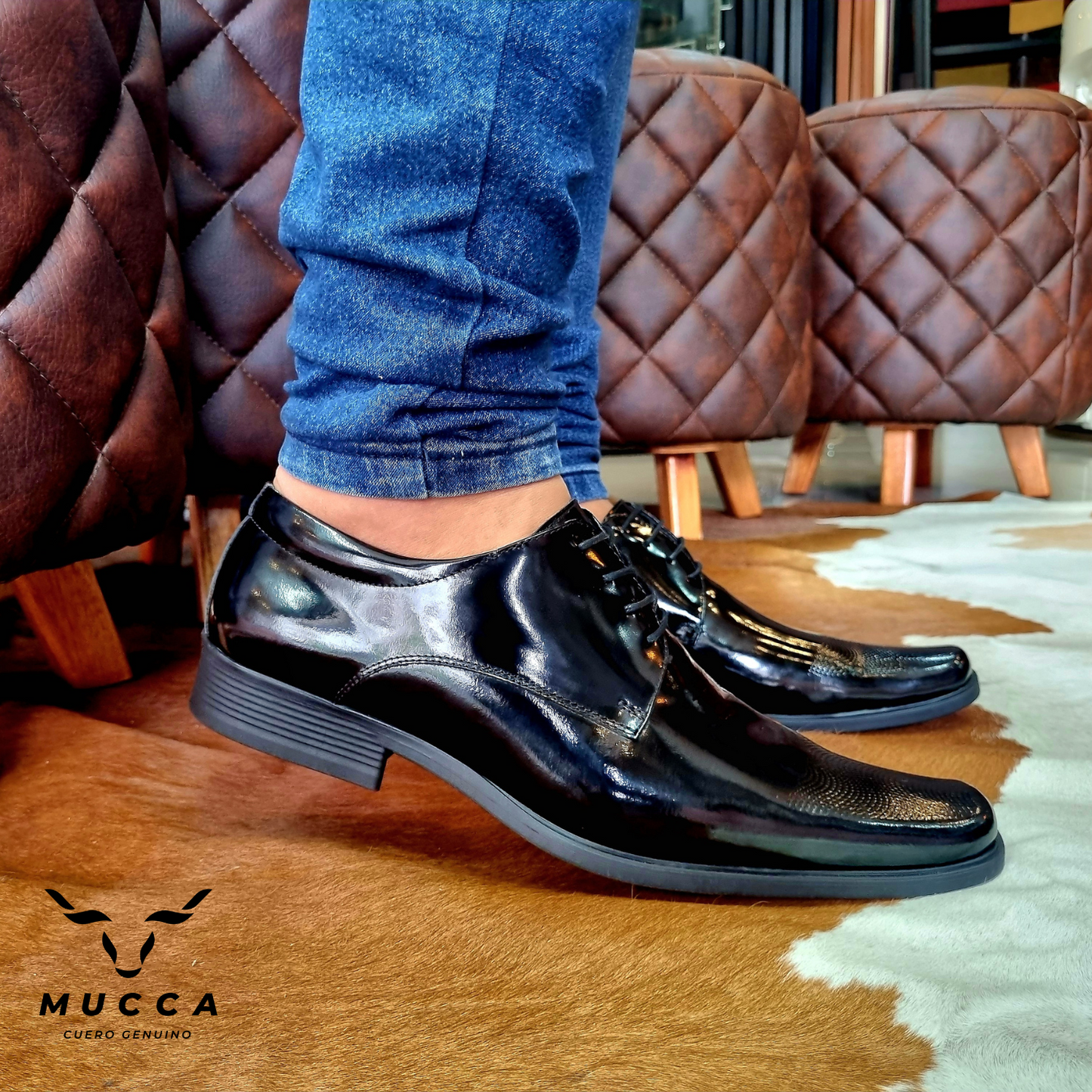 zapato clasico en cuero para hombre color florentine negro 005