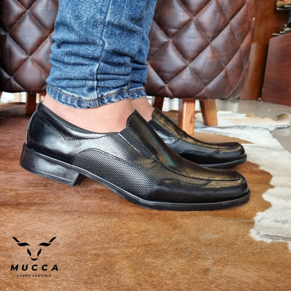 zapato clasico en cuero para hombre color negro 623