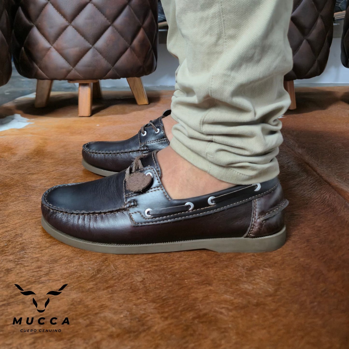 zapato mocasin Apache sperry nautico para hombre color versalles cafe 731