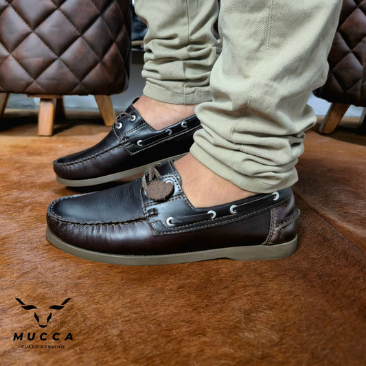 zapato mocasin Apache sperry nautico para hombre color versalles cafe 731