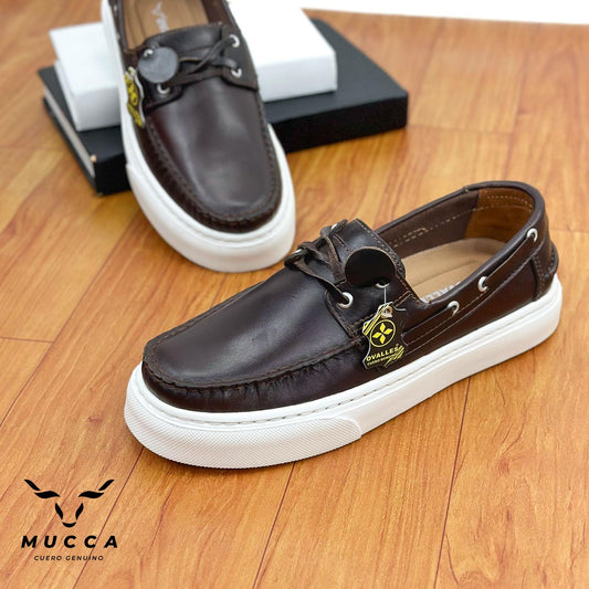 zapato mocasin Apache sperry nautico eva para hombre color veralles cafe eva 531