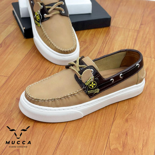 zapato mocasin Apache sperry nautico eva para hombre color rustico beis x coñag eva 531