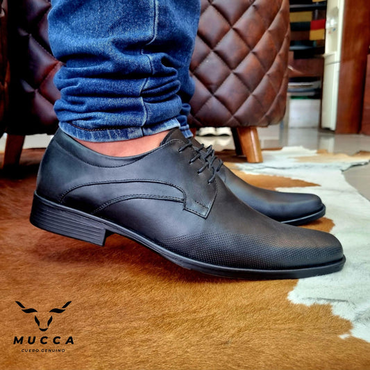 zapato clasico en cuero para hombre color negro 1725