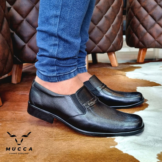zapato clasico en cuero para hombre color negro 653